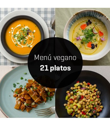 Menú vegano 21 platos